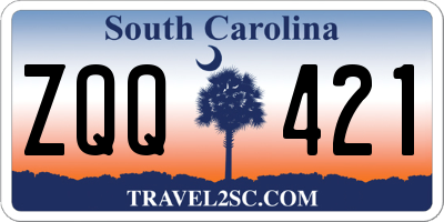 SC license plate ZQQ421