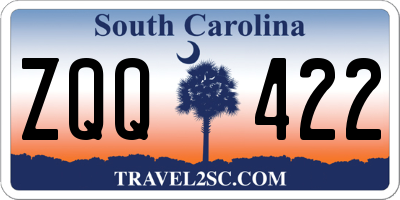 SC license plate ZQQ422