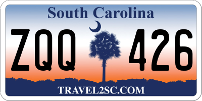SC license plate ZQQ426
