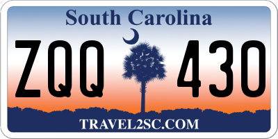 SC license plate ZQQ430