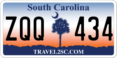 SC license plate ZQQ434