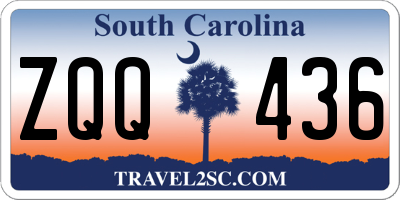 SC license plate ZQQ436
