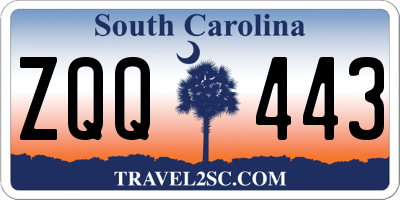 SC license plate ZQQ443