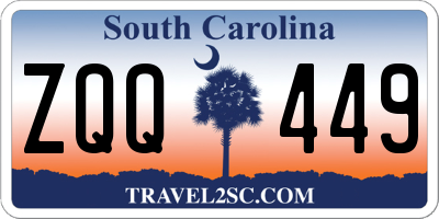 SC license plate ZQQ449