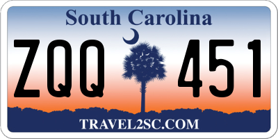 SC license plate ZQQ451
