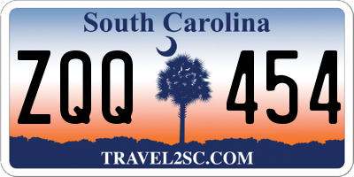 SC license plate ZQQ454