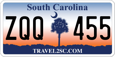 SC license plate ZQQ455