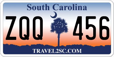 SC license plate ZQQ456
