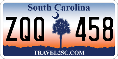 SC license plate ZQQ458