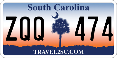 SC license plate ZQQ474