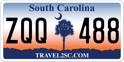 SC license plate ZQQ488