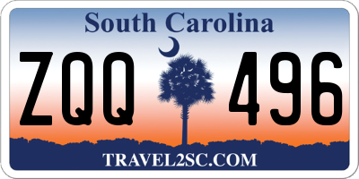SC license plate ZQQ496