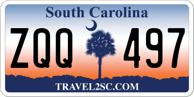 SC license plate ZQQ497