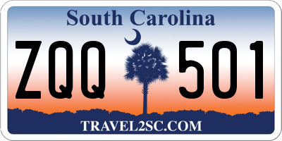 SC license plate ZQQ501