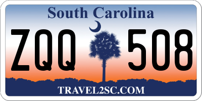 SC license plate ZQQ508