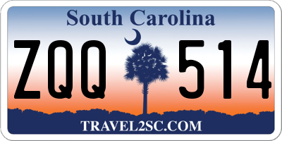 SC license plate ZQQ514
