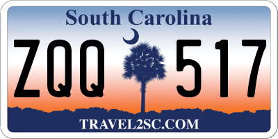 SC license plate ZQQ517