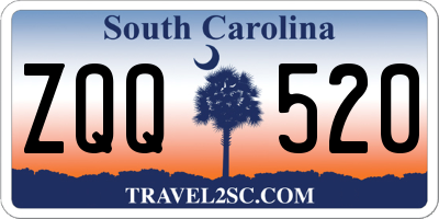 SC license plate ZQQ520