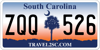 SC license plate ZQQ526