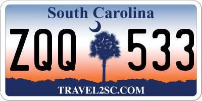 SC license plate ZQQ533