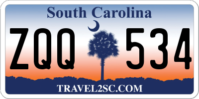 SC license plate ZQQ534