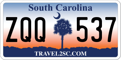 SC license plate ZQQ537
