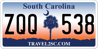 SC license plate ZQQ538