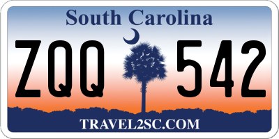 SC license plate ZQQ542