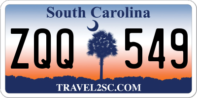 SC license plate ZQQ549