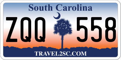 SC license plate ZQQ558