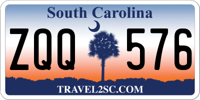 SC license plate ZQQ576