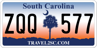 SC license plate ZQQ577