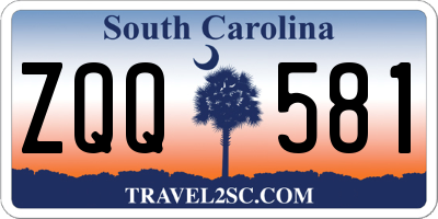 SC license plate ZQQ581
