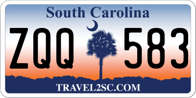 SC license plate ZQQ583