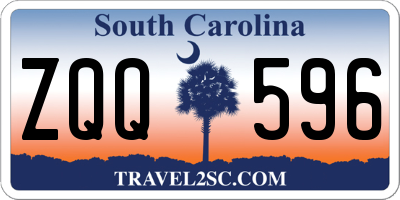 SC license plate ZQQ596