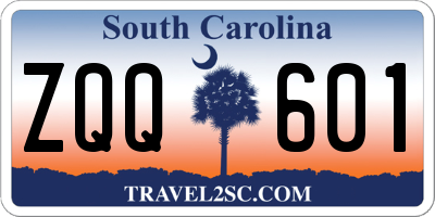 SC license plate ZQQ601
