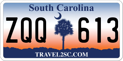 SC license plate ZQQ613