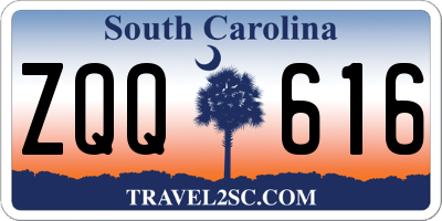 SC license plate ZQQ616