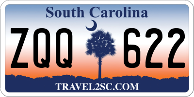 SC license plate ZQQ622