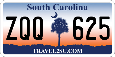 SC license plate ZQQ625