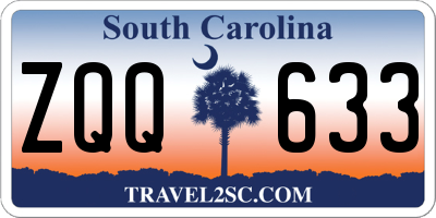 SC license plate ZQQ633