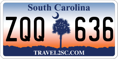 SC license plate ZQQ636