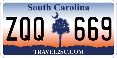 SC license plate ZQQ669