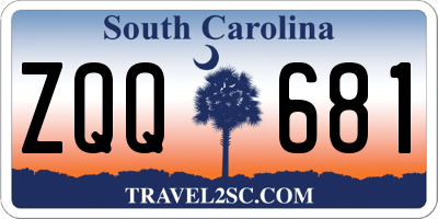 SC license plate ZQQ681
