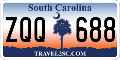SC license plate ZQQ688