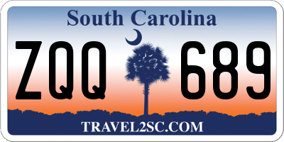 SC license plate ZQQ689