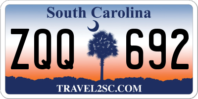 SC license plate ZQQ692