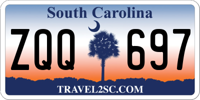 SC license plate ZQQ697