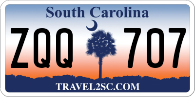 SC license plate ZQQ707