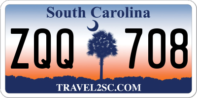 SC license plate ZQQ708